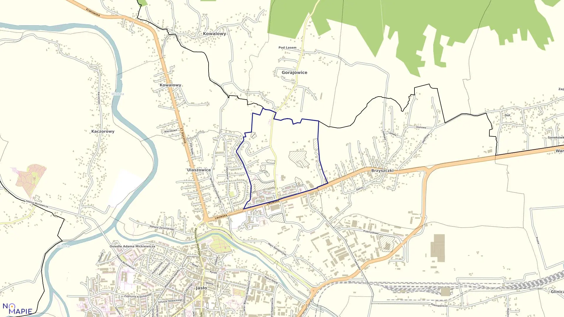 Mapa obrębu 03A - PGR w mieście Jasło